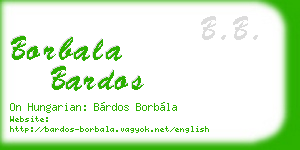 borbala bardos business card