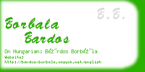 borbala bardos business card